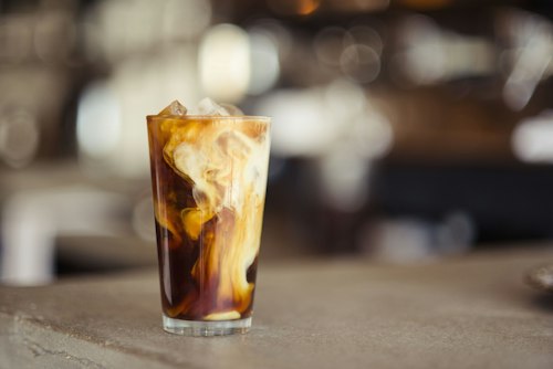Iced latte at Cosy Cafe Harleston